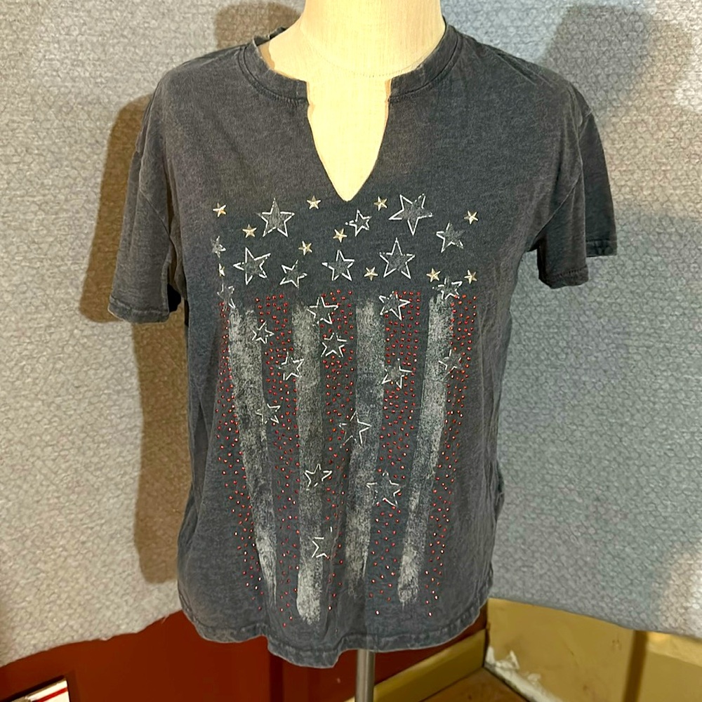 Maurices Embellished Flag graphic tee